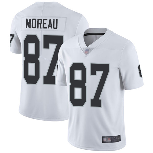 Men Oakland Raiders Limited White Foster Moreau Road Jersey NFL Football 87 Vapor Untouchable Jersey